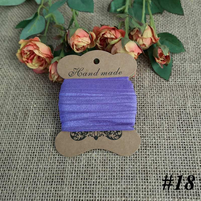 5 jardi 15 mm vienkrāsains, spīdīgs salocījums pāri elastīgai FOE spandeksa lentei bērniem matu kaklasaites galvas saite Lente mežģīņu apdares šūšana