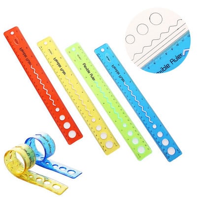 For Kids Student Soft Bendable Ruler Flexible Plastic Ruler Inch And Centimeter Easter Crafts for Kids Ages 35 Stationery Pens