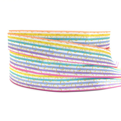 Valentīndiena, 10 jardi, 16 mm mīlestības sirds, apdrukāta, salokāma pāri elastīgai DIY galvas valkāšanai FOE lente meitenēm rokassprādzes šūšanas aksesuārs