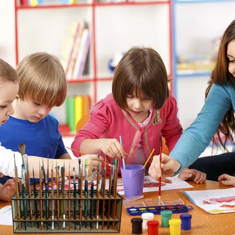 Laikiklio šepečiai stovi Laisvai stovintys 67 Dažų šepetys Teptuko laikiklis sienelė arba rašiklis