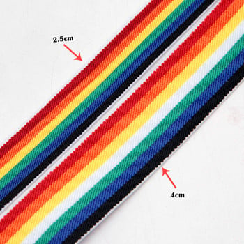Λάστιχο 25mm 38mm Rainbow Ripe Elastic Band Ιμάντες ώμου στο κάτω μέρος Λάστιχο για DIY ιμάντες ενδύματα Εσώρουχα Αξεσουάρ ραπτικής1M