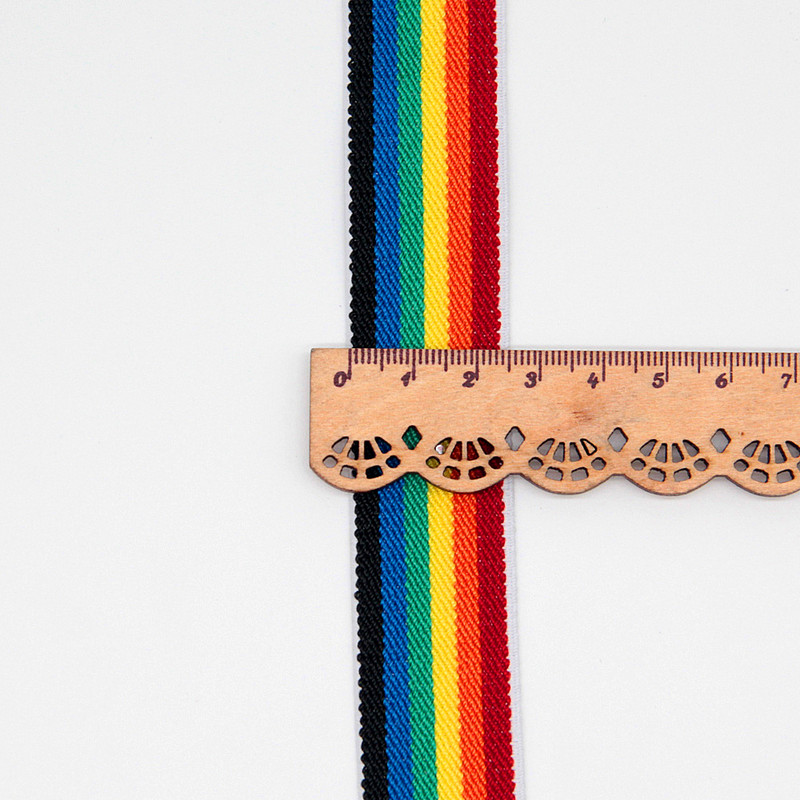 25 mm 38 mm varavīksnes svītru elastīgās lentes, plecu apakšējās siksnas Gumijas lente DIY siksnām Apģērba apakšveļas šūšanas piederumi1M