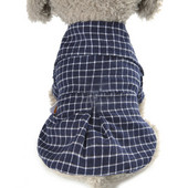 Kis kutya kisállat macska ruhák gyönyörű macska ruházat divat kockás ing macskáknak cica pamut kölyökkutyák nyári ruházat