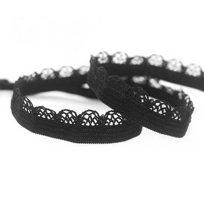 #1597 Klasisks raksts Elastīgas lentes White Gum Band volānveida mežģīņu lente Apgriešana 8 jardi/daudz diy Apģērbu apakšveļa Meiteņu mazuļu matu lentes