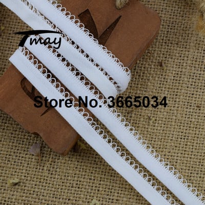 #1651 #1652 White Lopps Elastic Bands Lace 8 Yards/Lot Stretch Elastic Lace Fabric Trimming DIY Supplies Settings, γυναικείο παντελόνι