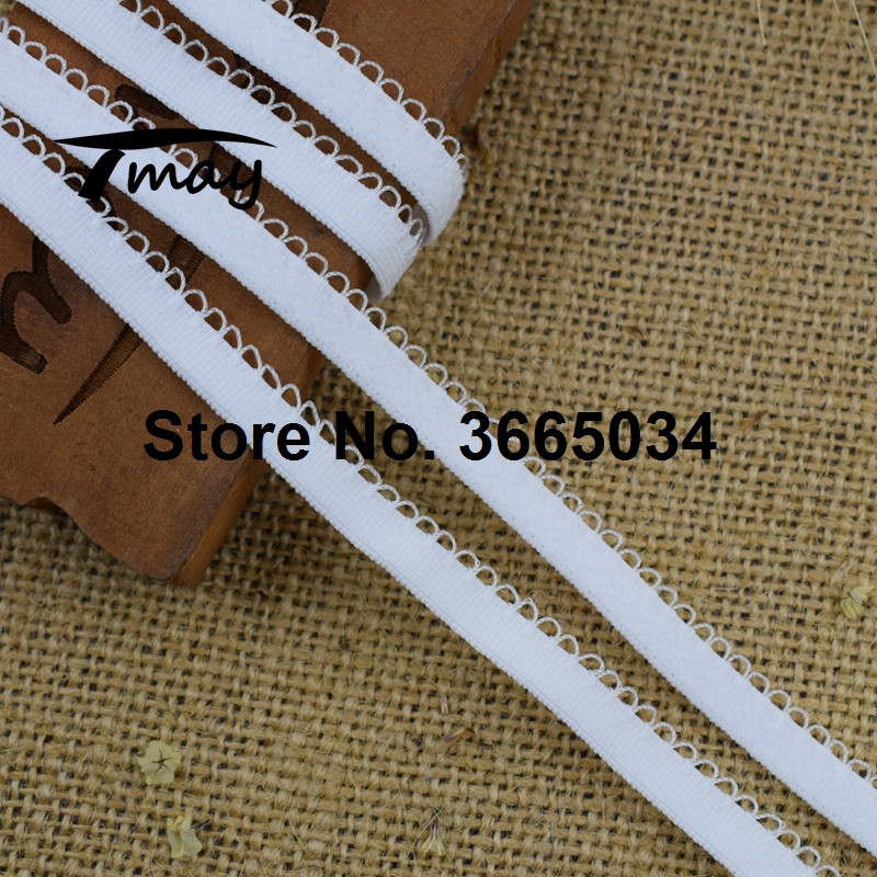 #1651 #1652 White Lopps elastīgās lentes Mežģīnes 8 jardi/lots, elastīgs, mežģīņu audums, apgriešana, paštaisīšanas šūšanas piederumi, sieviešu bikses