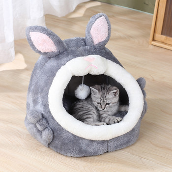 Сладка котка пещера легло домашен любимец топъл шезлонг възглавница коте уютна палатка къща меко малко куче възглавница кошница за котки удобни легла чанта мат