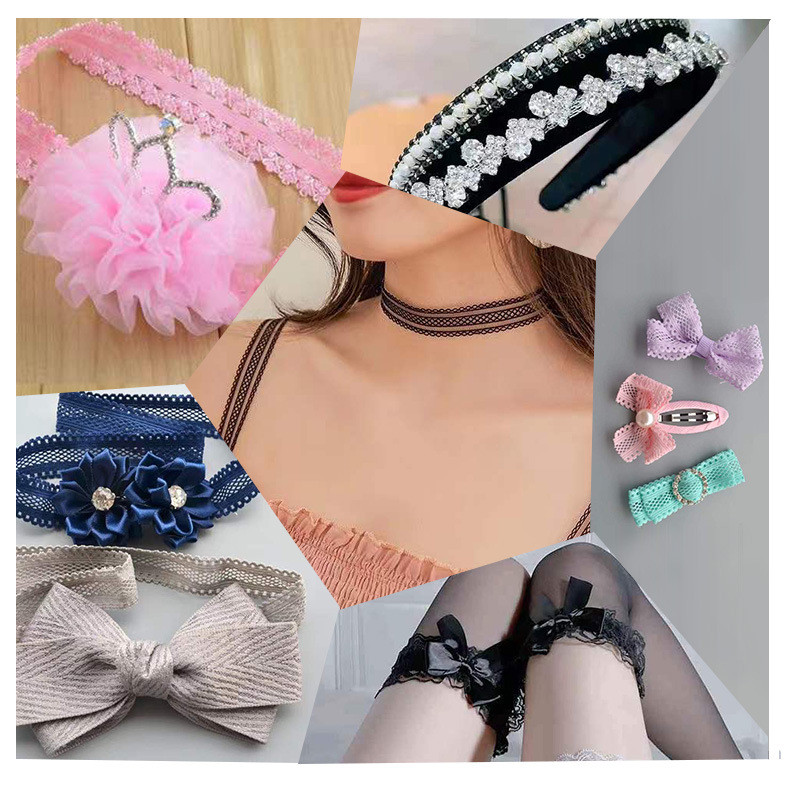 10 mm veniv pitsist äärisega elastne riba aluspesu jaoks Rinnahoidja rõivaste õmblustarvikud DIY käsitsi valmistatud käsitöökangast kummipaelad