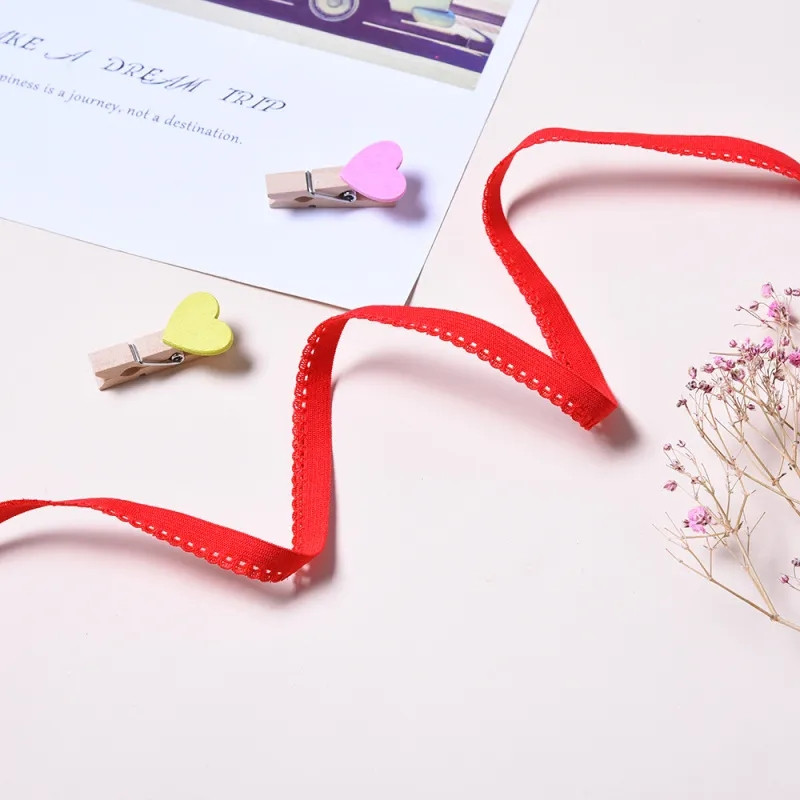 10 mm veniv pitsist äärisega elastne riba aluspesu jaoks Rinnahoidja rõivaste õmblustarvikud DIY käsitsi valmistatud käsitöökangast kummipaelad