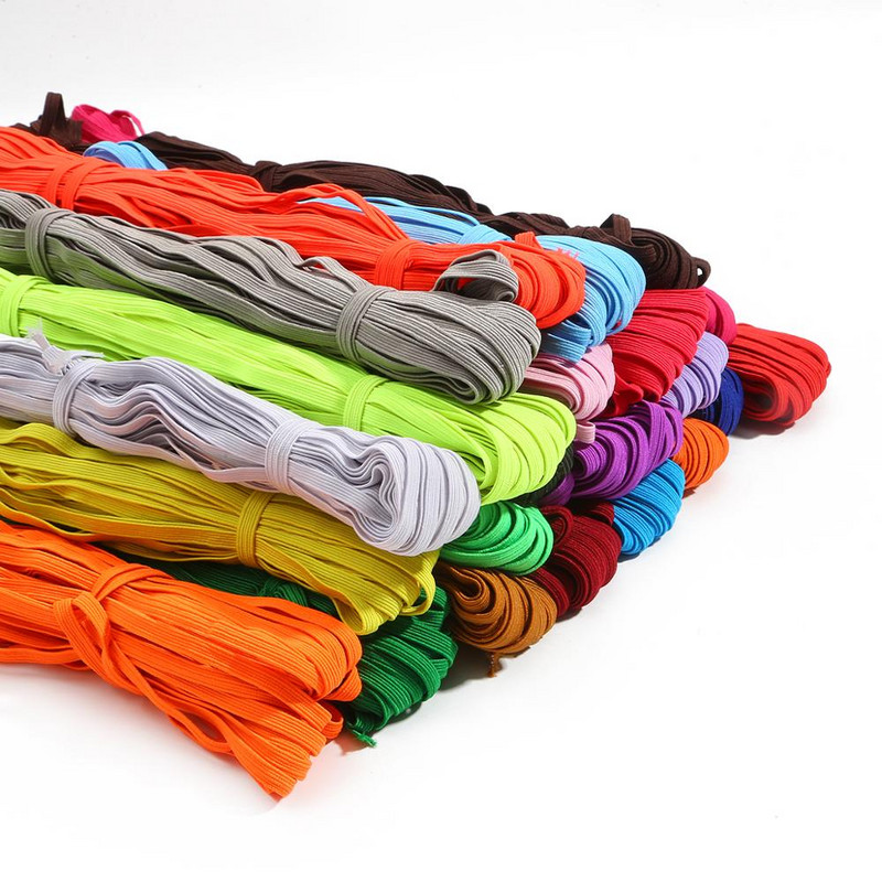 5 méter/tétel 6 mm-es színes rugalmas szalagok gumiszalag spandex szalag fejpánt ruha csipke szegélyű derékpánt varrás ruházati kiegészítők