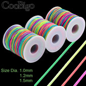 10 metru varavīksnes elastīga aukla gumijas josla rokassprādze Pīta virve, stiepta aukla, sašūšana, pērļošanas diegi Šūšana 1 mm 1,2 mm 1,5 mm