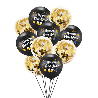 1 zacskó 2023 Boldog Új Évet Balloon Photo Booth kellékek Pezsgősüveg ajak pálcikán Újévi buli dekoráció fotó kellékek