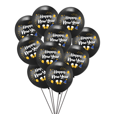 1 zacskó 2023 Boldog Új Évet Balloon Photo Booth kellékek Pezsgősüveg ajak pálcikán Újévi buli dekoráció fotó kellékek