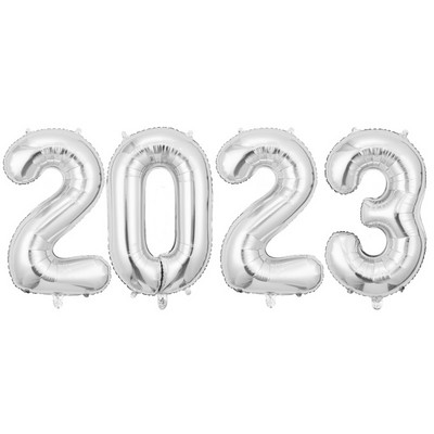 1 zacskó 2023 Boldog Új Évet Balloon Photo Booth kellékek Pezsgősüveg ajak pálcikán Újévi buli dekoráció fotó kellékek