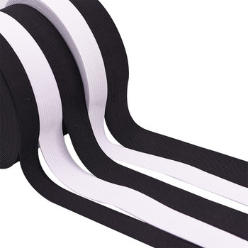 5 Yards 15/25/30/35/40/45MM Λευκό/μαύρο Nylon Highest Elastic Bands Παντελόνια ρούχων Αξεσουάρ ραπτικής DIY Craft