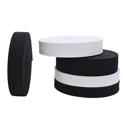 5 yarzi 15/25/30/35/40/45MM Nylon alb/negru Cele mai înalte benzi elastice pentru îmbrăcăminte pantaloni Accesorii de cusut DIY Artizanat