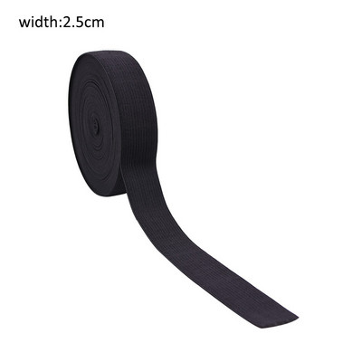 5 jardi 15/25/30/35/40/45 MM Balts/melns Neilons Augstākās elastīgās lentes Apģērba bikses Šūšanas Aksesuāri DIY Amatniecība