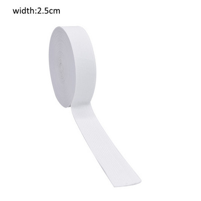 5 jardi 15/25/30/35/40/45 MM Balts/melns Neilons Augstākās elastīgās lentes Apģērba bikses Šūšanas Aksesuāri DIY Amatniecība