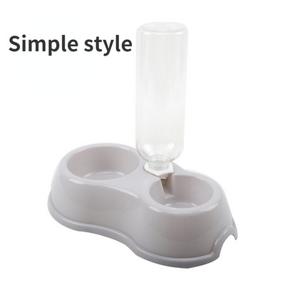 Suņu bļoda kaķu padeves bļoda ar suņa ūdens pudeli automātiska dzeramā mājdzīvnieka bļoda kaķu barības bļoda mājdzīvnieku nerūsējošā tērauda dubultā bļoda