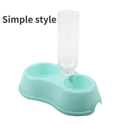 Suņu bļoda kaķu padeves bļoda ar suņa ūdens pudeli automātiska dzeramā mājdzīvnieka bļoda kaķu barības bļoda mājdzīvnieku nerūsējošā tērauda dubultā bļoda