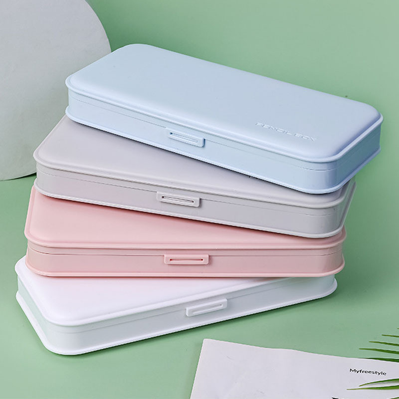 Matinio kremo spalvos kanceliarinės prekės Priedai Organizatorius Vaikams Rožinė Dėlionė Atverčiamas dangtelis PP Plastikinis Pieštukas Įvairūs Organizatorius