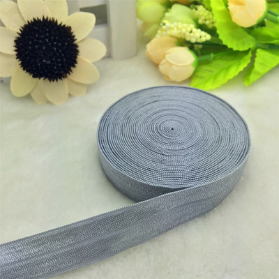 ΝΕΑ 5 Yards 5/8" 15mm πολλαπλών ρόλων Foldover Elastic Spandex Satin Band Elastic Band