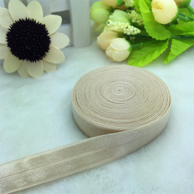 ΝΕΑ 5 Yards 5/8" 15mm πολλαπλών ρόλων Foldover Elastic Spandex Satin Band Elastic Band