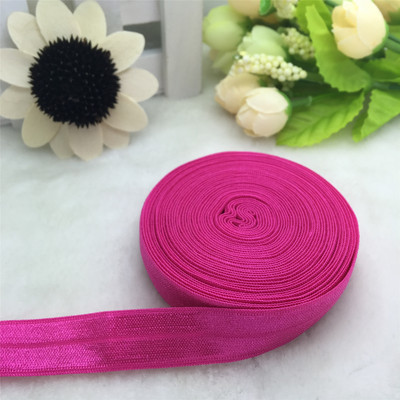 ΝΕΑ 5 Yards 5/8" 15mm πολλαπλών ρόλων Foldover Elastic Spandex Satin Band Elastic Band