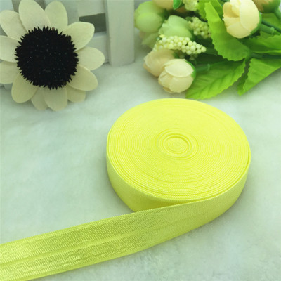 ΝΕΑ 5 Yards 5/8" 15mm πολλαπλών ρόλων Foldover Elastic Spandex Satin Band Elastic Band