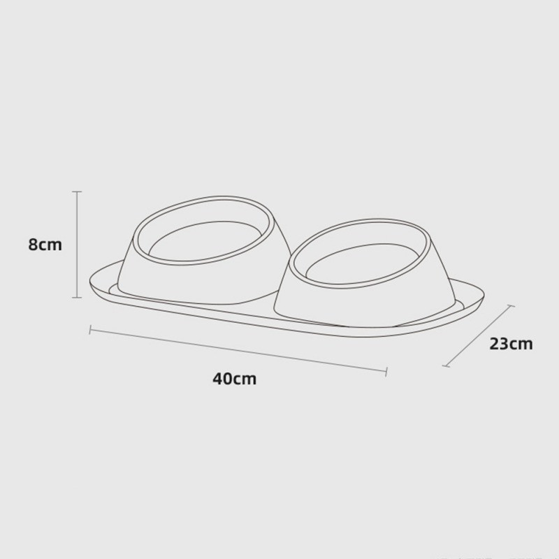 Dupla macska kutyatál rozsdamentes acél macskaeledel tartály csúszásmentes talp kisállat vízetető Biztonsági nyak kiskutya macskák tálak macskaetető