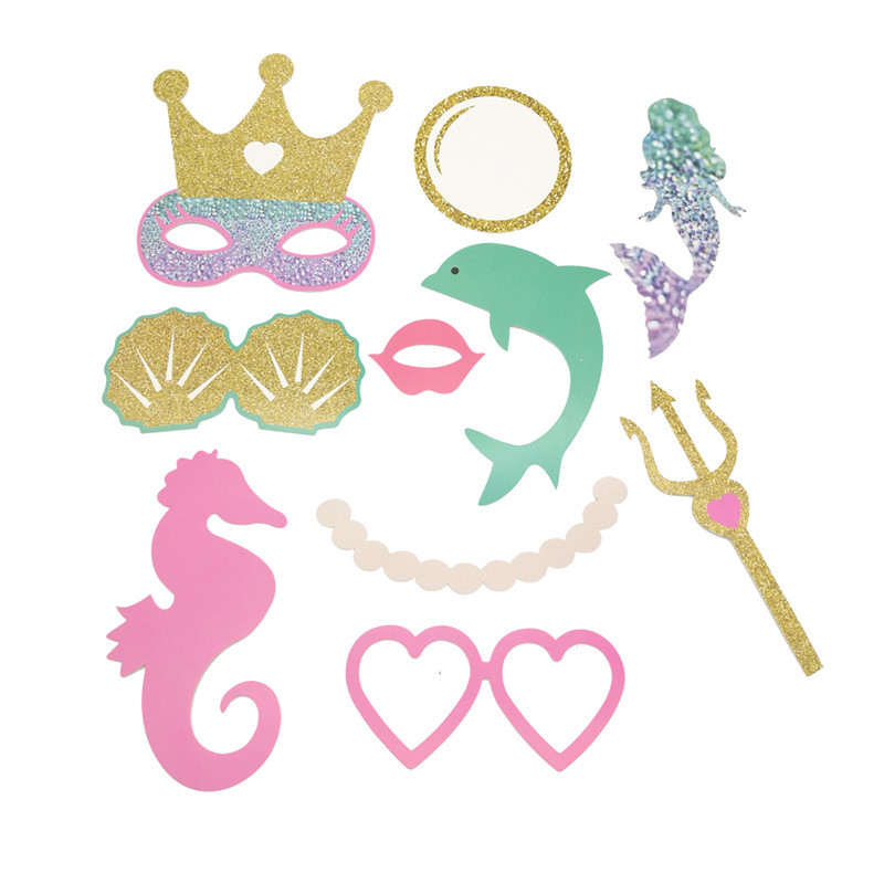 Chicinlife 10 gab. Nāriņu foto kabīnes rekvizīti meitenes dzimšanas dienas ballītei bērnu duša kāzu nāriņu ballīte fotokabīnes rekvizīti dekoru piederumi