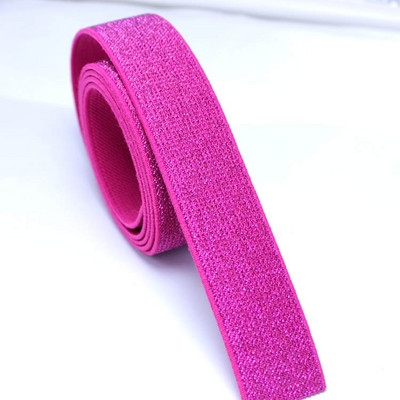 2,5 CM Augstas kvalitātes un izturīgas bikses svārku jostas automašīnas dekorācijas krāsa zelta un sudraba stieples gumijas lente