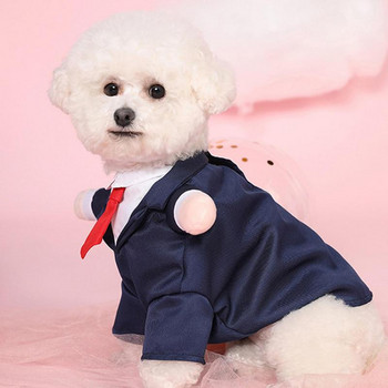 Νυφικό για σκύλους Άνετο πουκάμισο για σκύλους Ρούχα για κατοικίδια Γαμήλιο κοστούμι για σκύλους Επίσημο νυφικό για πάρτι Ένδυση πουκάμισο για