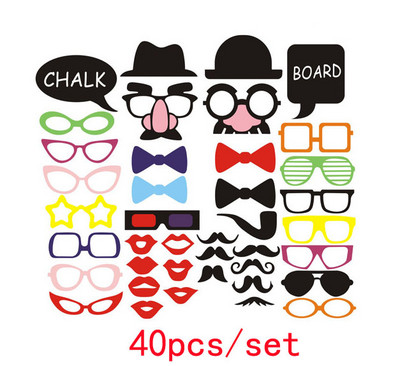 Szórakoztató esküvői dekoráció Photo Booth kellékek DIY Mrs Mrs Mask Szemüvegek Fotófülke kellékek Fotókiegészítők Esküvői rendezvények party dekoráció