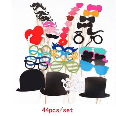 Szórakoztató esküvői dekoráció Photo Booth kellékek DIY Mrs Mrs Mask Szemüvegek Fotófülke kellékek Fotókiegészítők Esküvői rendezvények party dekoráció