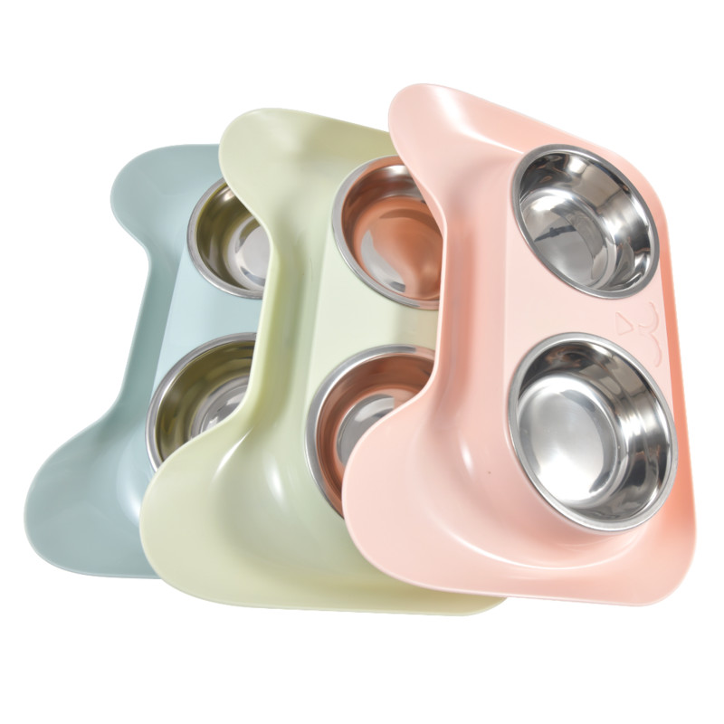 Χαριτωμένο μπολ για γάτες Μπολ για κατοικίδια Τροφή για σκύλους Διπλό μπολ Νερό για γάτες για κατοικίδια Ανυψωμένος τροφοδότης Μπολ για γάτες Διπλό μπολ Μπολ με τροφή για κατοικίδια