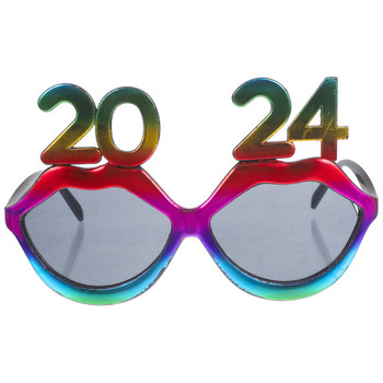Новогодишни парти очила, слънчеви очила, пластмасови парти консумативи, новогодишни реквизити за снимки, забавни 2024 г., проектирани за производителност, компютри, дипломиране, мъже