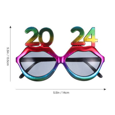 Újévi parti szemüvegek napszemüvegek műanyag parti kellékek újévi fényképes kellékek Vicces 2024-es tervezésű, teljesítményű számítógépes érettségi férfiak