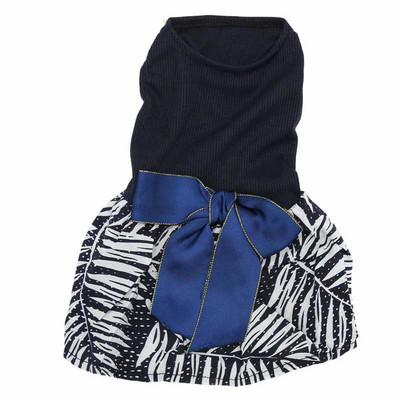 Mājdzīvnieku suņu kleita smalka raksta Ērts sunīšu princešu kleitas apģērbs ar bantīti mazam mājdzīvniekam