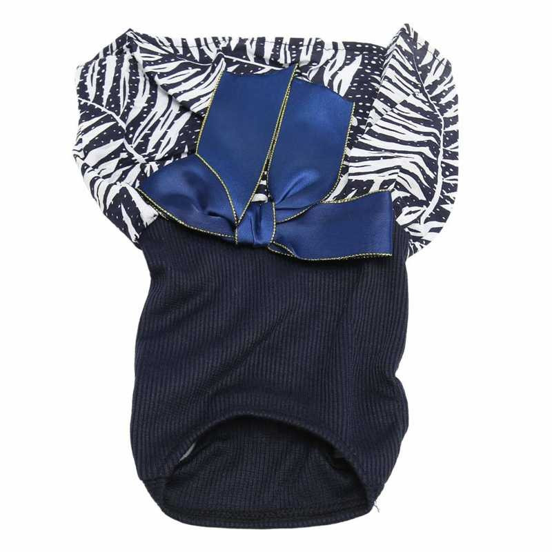 Mājdzīvnieku suņu kleita smalka raksta Ērts sunīšu princešu kleitas apģērbs ar bantīti mazam mājdzīvniekam