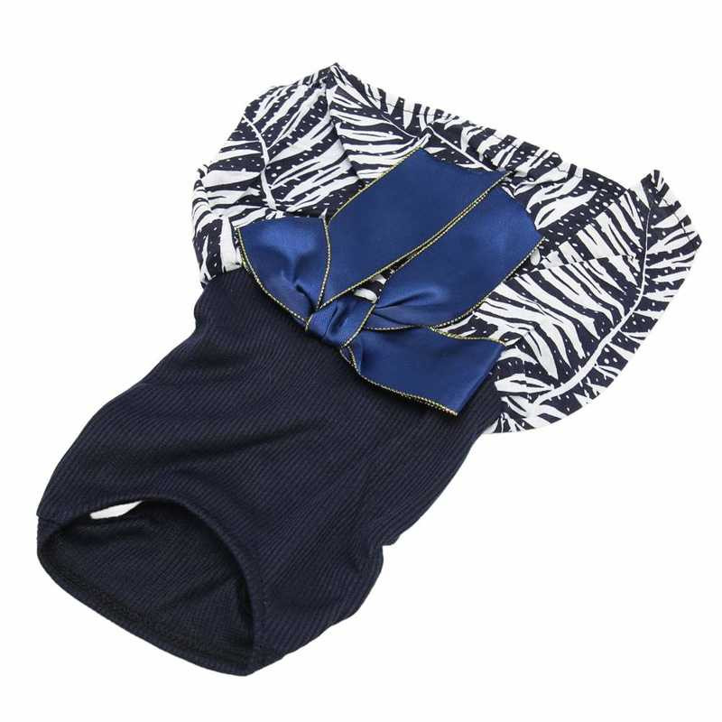 Mājdzīvnieku suņu kleita smalka raksta Ērts sunīšu princešu kleitas apģērbs ar bantīti mazam mājdzīvniekam