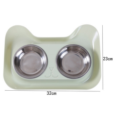 Kisállat kutyatál kiskutya macskaetetés rozsdamentes acél edény kisállat itatótál eledelelhelyezés kutyatartozékok túlcsordulásgátló étkészletek