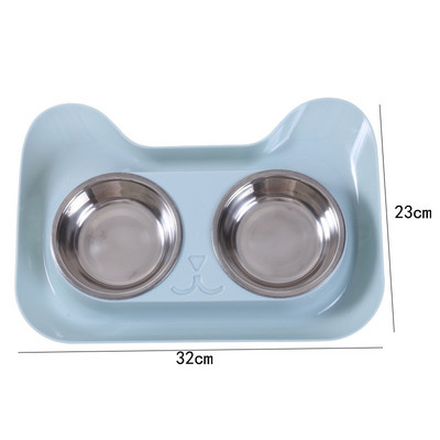 Kisállat kutyatál kiskutya macskaetetés rozsdamentes acél edény kisállat itatótál eledelelhelyezés kutyatartozékok túlcsordulásgátló étkészletek