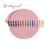 BISTLEGRASS 5 Yard 5/8" 15 mm Rainbow Chevron folijas apdruka, salokāma virs gumijas FOE spandeksa joslas matu kaklasaite galvas saite Tutu kleita šūšana