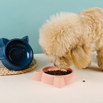 Μπολ τροφής κατοικίδιων ζώων Σχήμα προσώπου γάτας Μεγάλης χωρητικότητας Πιάτο τροφοδοσίας Μονόχρωμο μπολ τροφής για γάτες Τροφοδότης πόσιμου νερού για κατοικίδια για μικρό μπολ σκύλου