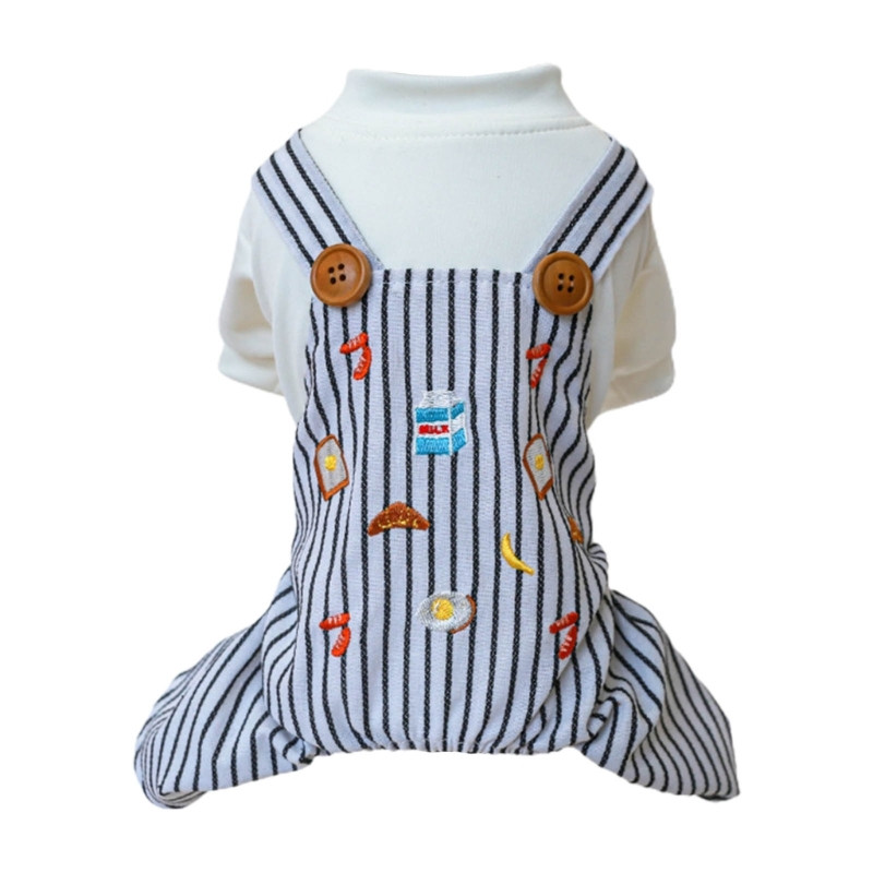 Mājdzīvnieku suns Bikses Svītras Bikses Pulovers Džemperis Mājdzīvnieku apģērbs Ikdienas uzvalks