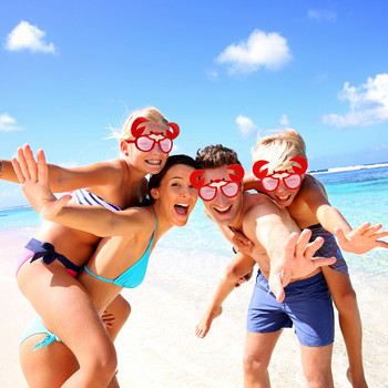2 τμχ Γυαλιά ηλίου παραλίας σε σχήμα γυαλιά οράσεως Διακοσμητικά πάρτι της Χαβάης Γυαλιά ηλίου Γυαλιά ηλίου Φωτογραφία στηρίγματα Funny Eye Wear for Men