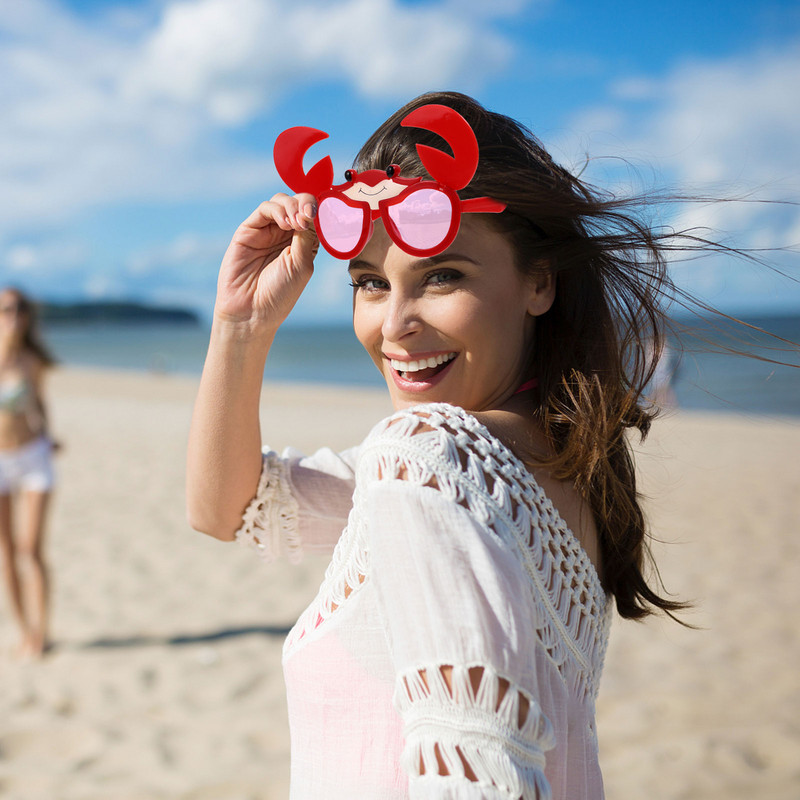 2gab Pludmales saulesbrilles Formas brilles Dekoratīvas Havaju ballītes Saulesbrilles Brilles Fotogrāfijas Rekvizīti Funny Eye Wear Vīriešiem