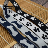 #2040 #2041 Mīksts pieskāriens Cute Pēdas Izšūti Melna Lenta Stretch Elastīgās Lentes Mežģīnes Lente DIY Apakšveļa Bikses Jostas