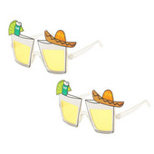 2 gab. Funky Brilles Havaju dekors Vasaras ballīšu piederumi Foto rekvizīti Prom Luau Saulesbrilles